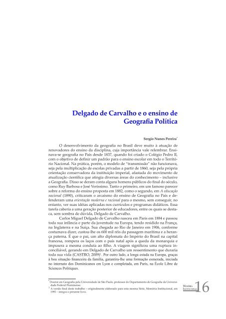 Geografia e geopolítica: a contribuição de ... - Biblioteca - IBGE