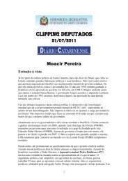 CLIPPING DEPUTADOS - Alesc