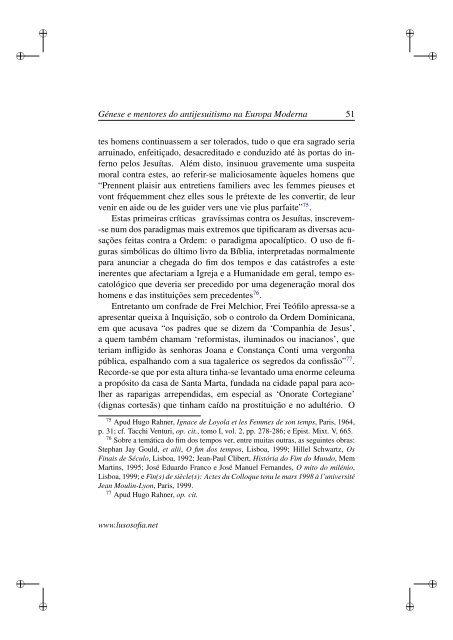 Génese e mentores do antijesuitismo na Europa Moderna - LusoSofia