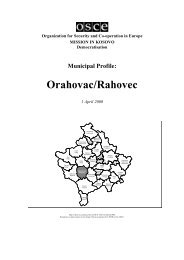 Orahovac Municipal Profile