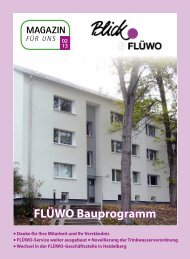 flüWo-Bauprogramm rückblick 2012 – ausblick 2013