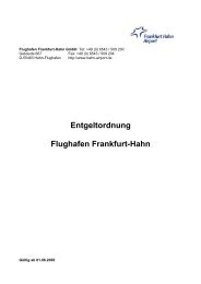 Gebührenordnung Flughafen Frankfurt-Hahn GmbH ab dem 01.06