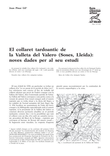 El collaret tardoantic de la Valleta del Valero - Revista d'Arqueologia ...