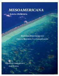 MESOAMERICANA - Sociedad Mesoamericana para la Biología y la ...