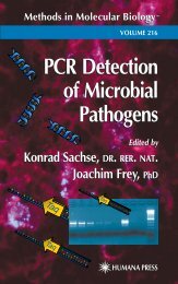 PCR Detection of Microbial Pathogens PCR Detection of Microbial ...