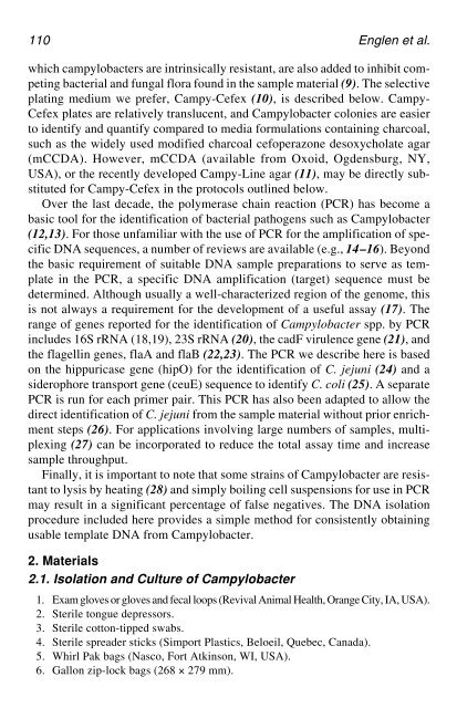 PCR Detection of Microbial Pathogens PCR Detection of Microbial ...