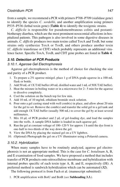 PCR Detection of Microbial Pathogens PCR Detection of Microbial ...