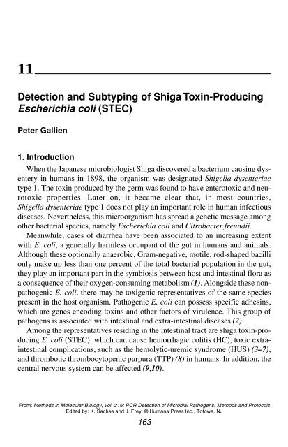 PCR Detection of Microbial Pathogens PCR Detection of Microbial ...