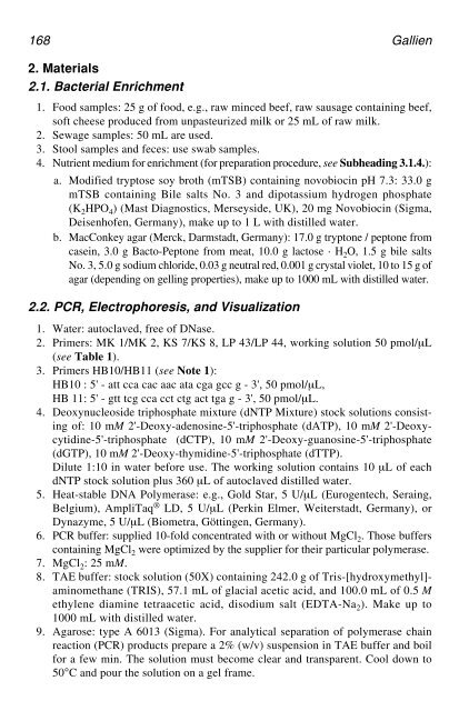 PCR Detection of Microbial Pathogens PCR Detection of Microbial ...