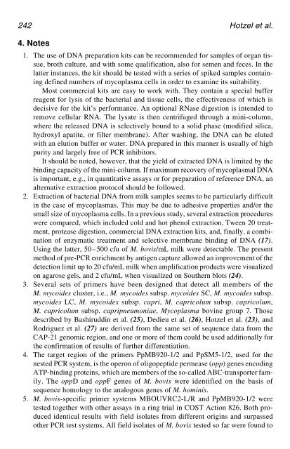 PCR Detection of Microbial Pathogens PCR Detection of Microbial ...