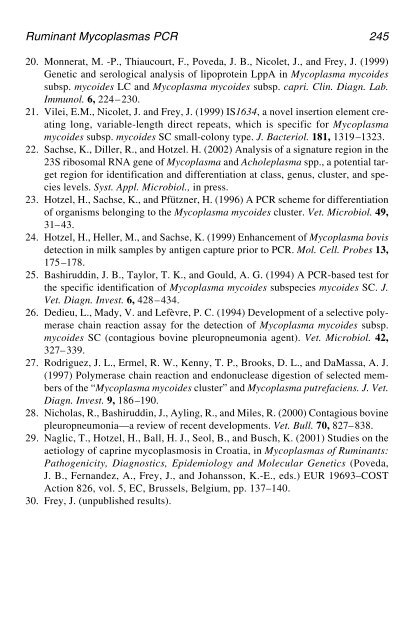 PCR Detection of Microbial Pathogens PCR Detection of Microbial ...