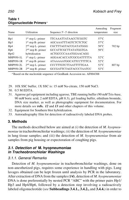 PCR Detection of Microbial Pathogens PCR Detection of Microbial ...