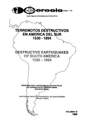 t rremotos detivos en america del ur structive earthquakes of south ...