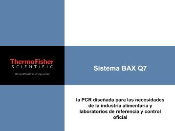 Sistema BAX Q7: la PCR sencilla y robusta, diseñada para las ...