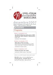 flyer FB dic2007 vers2.indd - Fòrum Psicoanalític Barcelona
