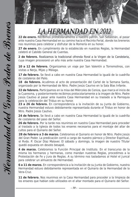 Boletín informativo Cuaresma 2013 - Gran Poder de Brenes