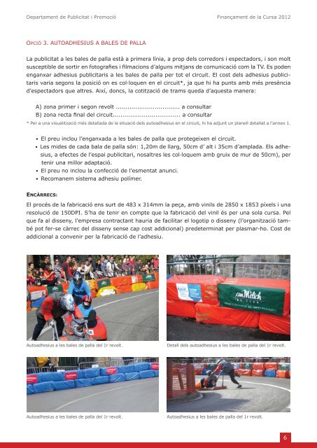 Dossier de patrocini - Karts de coixinets