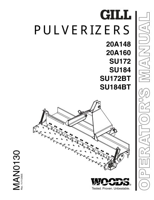 20a148 20a160 Su172 Su184 Su172bt Su184bt Pulverizers Gill