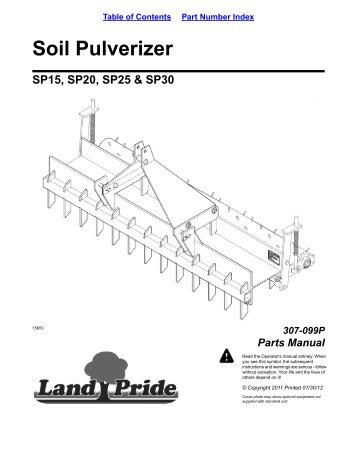 Soil Pulverizer SP15, SP20, SP25 & SP30 - Land Pride