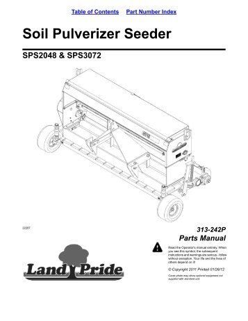 Soil Pulverizer Seeder SPS2048 & SPS3072 - Land Pride