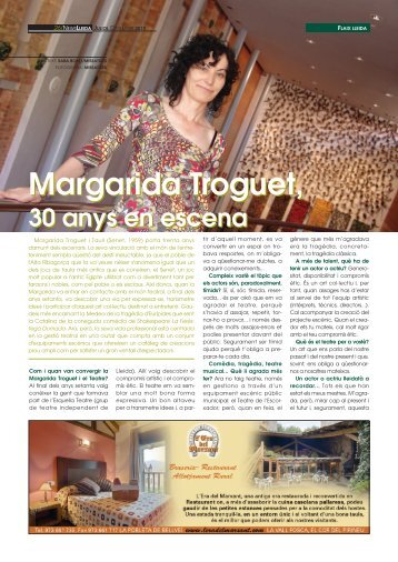 Margarida Troguet, Margarida Troguet, - Turisme de Lleida