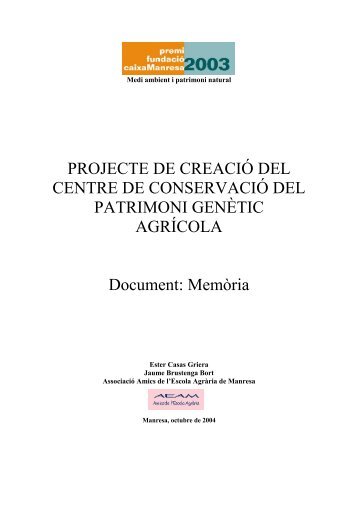 2003_Projecte de creació d'ESPORUS - Esporus -- Centre de ...