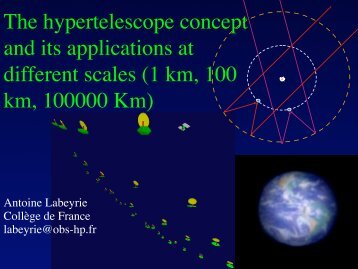 The hypertelescope concept and its applications at different scales ...