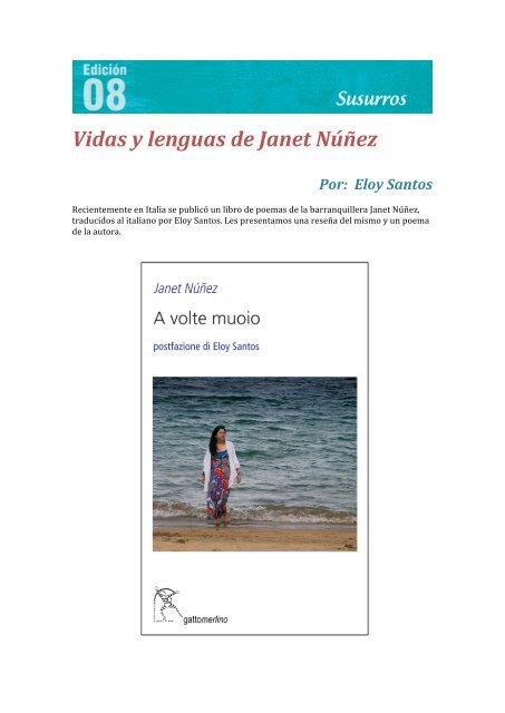 Vidas y lenguas de Janet Núñez Por: Eloy Santos