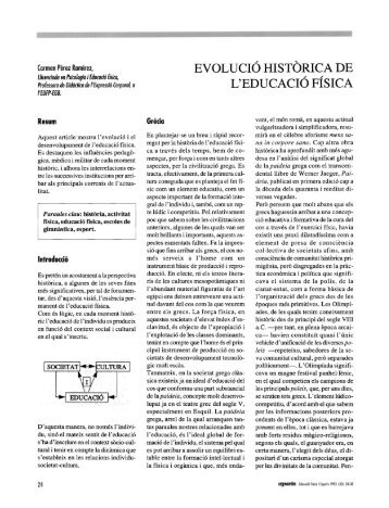 EVOLUCIÓ HISTÒRICA DE L'EDUCACIÓ FÍSICA - apunts