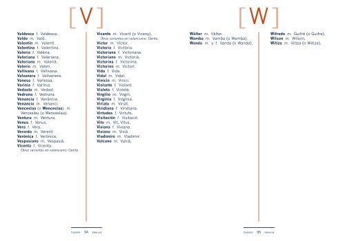 Vocabulari dels noms - Curs Superior de Valencià