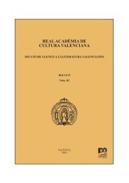 real acadèmia de cultura valenciana - Secció de Llengua i ...