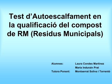 Test d'Autoescalfament en la qualificació del compost de RM ... - UPC