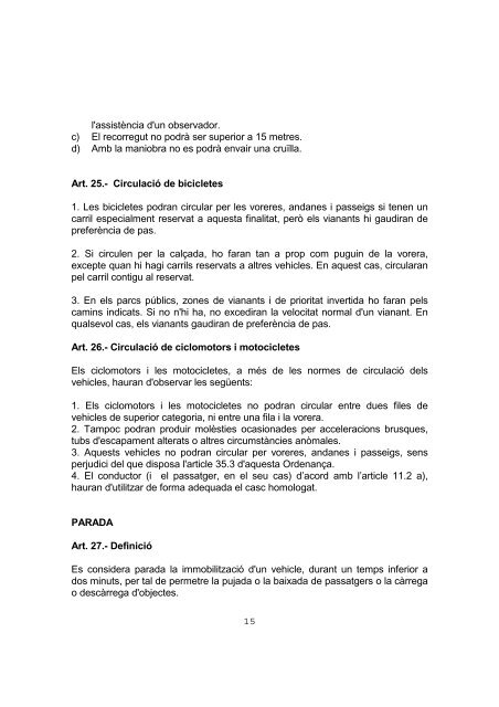 circulació - Ajuntament de Montcada i Reixac