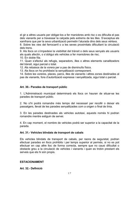 circulació - Ajuntament de Montcada i Reixac