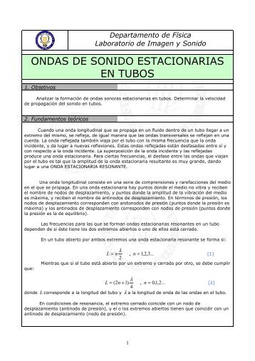 ONDAS DE SONIDO ESTACIONARIAS EN TUBOS - Departamento ...