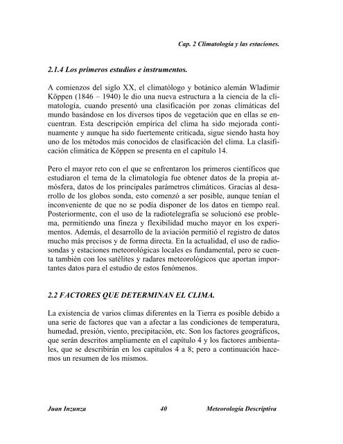 CAPITULO 2. CLIMATOLOGÍA Y LAS ESTACIONES. En el ... - DGEO