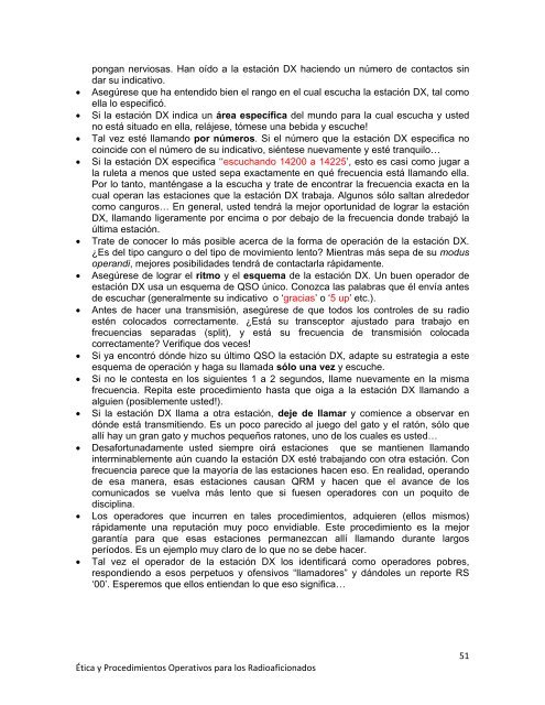 ética y procedimientos operativos para los radioaficionados - LU1DMA