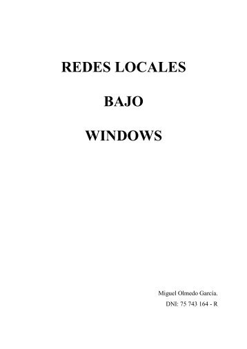 REDES LOCALES BAJO WINDOWS - Eduinnova