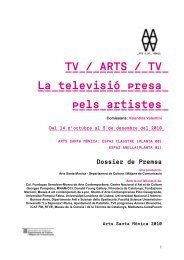 TV ARTS TV Dossier Premsa CAT - Arts Santa Monica