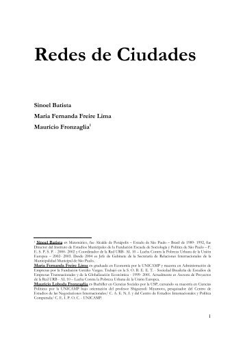 Redes de Ciudades - Observatorio de Cooperación Descentralizada