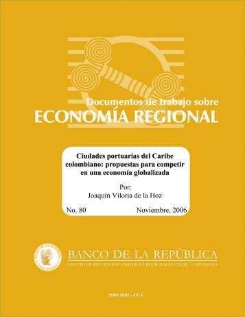 Ciudades portuarias del Caribe colombiano - Banco de la República
