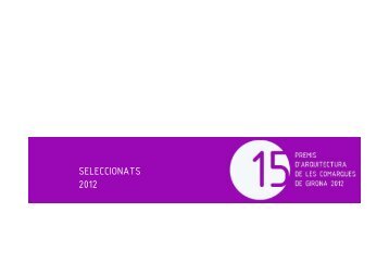 SELECCIONATS 2012 - Col·legi d'Arquitectes de Catalunya