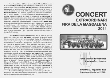 CONCERT - Unió Musical de Vilafranca