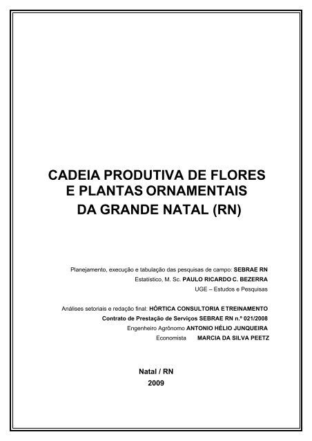 cadeia produtiva de flores e plantas ornamentais da ... - SindiFlores