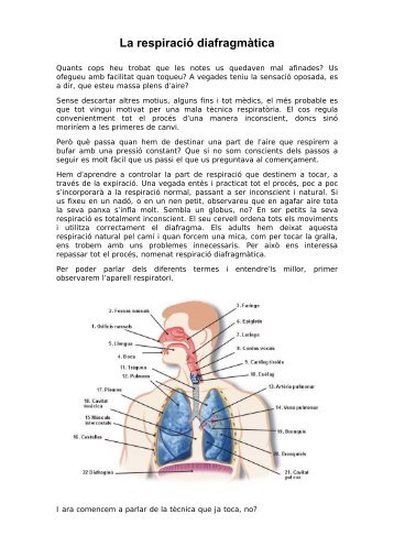 La respiració diafragmàtica - Rius, Francesc