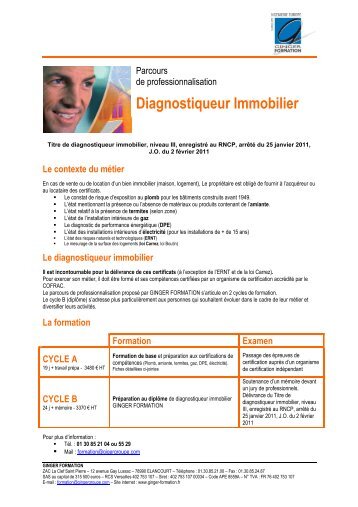 Diagnostiqueur Immobilier - CARIF - Ile de France