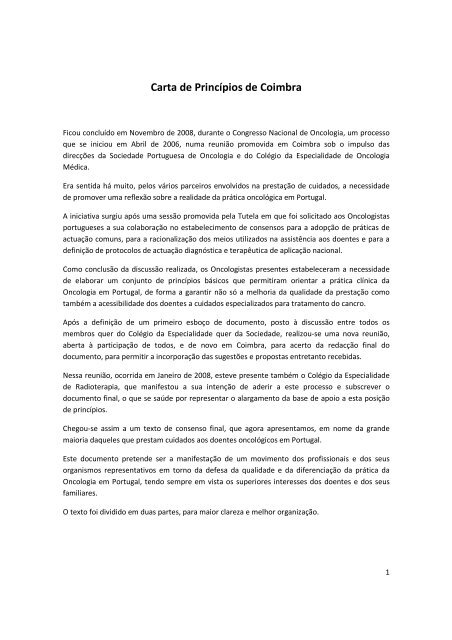 Carta de Princípios de Coimbra