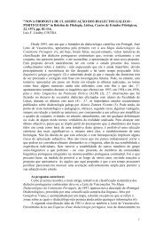 nova proposta de classificação dos dialectos galego