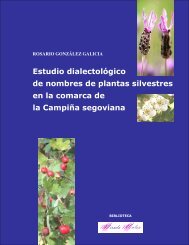 Estudio dialectológico de nombres de plantas silvestres en la ...