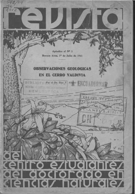 Biblioteca Digital | FCEN-UBA | Holmbergia Nº 5 apendice Revista ...